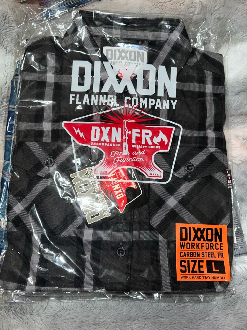 DIXXON Black and Gray Plaid Button-Down Shirt